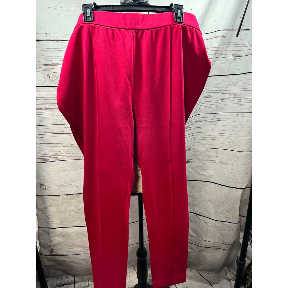 Isaac Mizrahi Live Cropped Wide Leg Pants Magenta Pink Size 1X